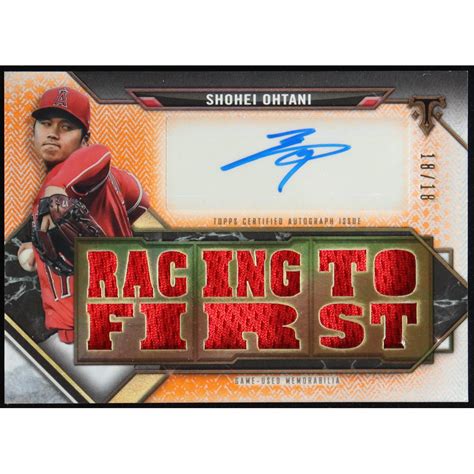 Shohei Ohtani 2021 Topps Triple Threads Autograph Relics Amber TTARSO2