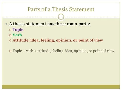 The Anatomy Of A Thesis Statement