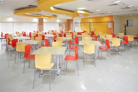 Canteen Furniture Cafeteria Table And Chairs Manufacturer From Mohali