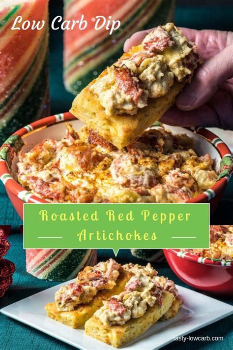 Roasted Red Pepper And Artichoke Dip Tasty Low Carb