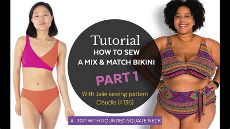 How To Sew A Bikini Part Jalie Patterns Claudia Youtube