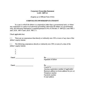 Fillable Online Cob Uscourts Corporate Ownership Statement Cob