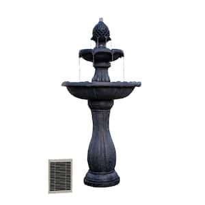 Reviews For XBRAND 36 2 In Solar 2 Tier Water Fountain Grey Resin