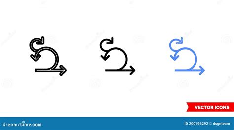 Sprint Iteration Icon Of 3 Types Color Black And White Outline