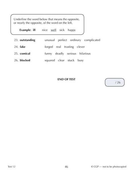 10 Minute Tests For 11 Verbal Reasoning Ages 8 9 CEM Test CGP