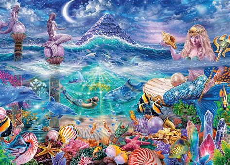 Ocean Magic Mermaid Sanctuary 1000 Pieces Ceaco Puzzle Warehouse