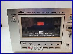 Akai GXC 750D Vintage Stereo Cassette Deck Plays Recording Untested