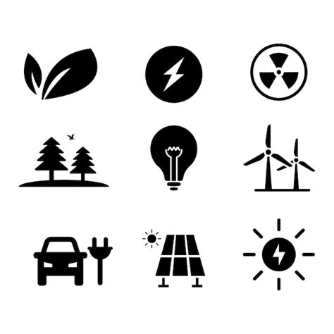 Premium Vector Set Of Ecology And Sustainable Energy Icons