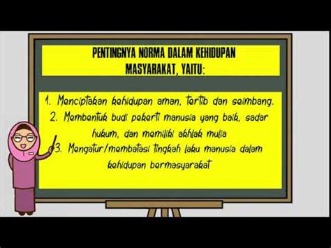 PKN Kelas 7 Arti Penting Norma Dalam Kehidupan Bermasyarakat Dan