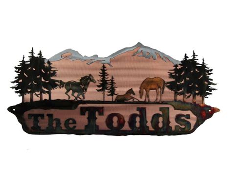 SMW0779 Personalized Horse Sign Custom Metal - Sunriver Metal Works