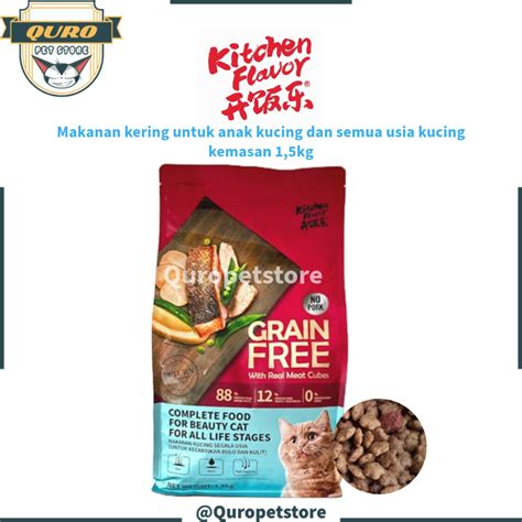 Jual Makanan Anak Kucing Kering Kitchen Flavor Beauty 15kg Shopee