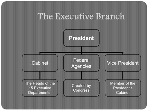 15 Executive Departments Chart