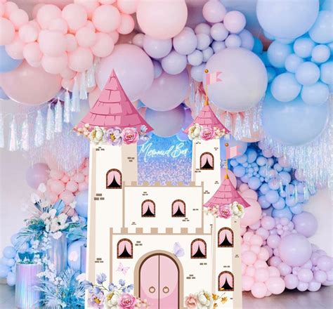 Castle Big Decor Cutout Princess Birthday Party Magical Floral Princess