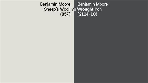 Benjamin Moore Sheeps Wool Vs Wrought Iron Side By Side Comparison