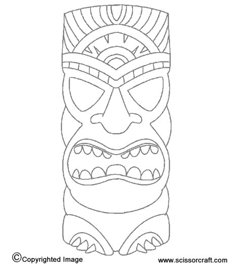 Tiki Head Coloring Pages Printable Coloring Pages