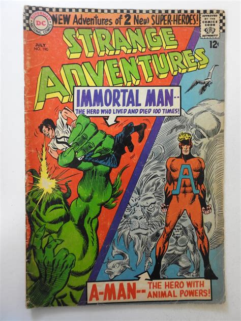 Strange Adventures 190 1966 VG Condition Centerfold Detached