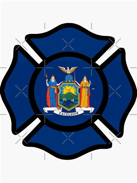 New York Firefighter Maltese Cross Sticker For Sale By Bbenn28