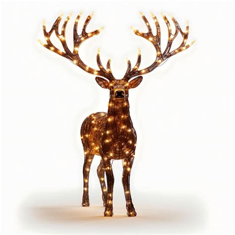 Premium Photo | Reindeer Lights Light Decoration Brown Reindeer Shape ...