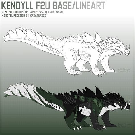 Kendyll F2U Base/Lineart | Roblox Creatures of Sonaria Amino