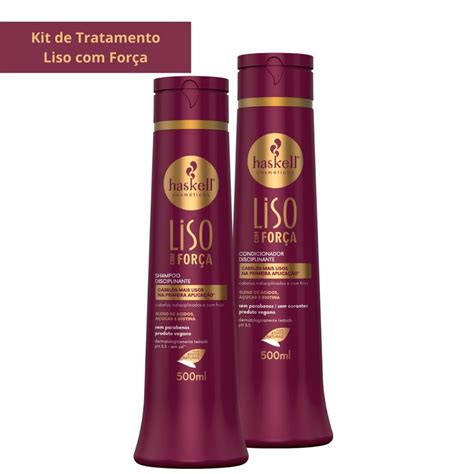 Kit Haskell Liso Força Shampoo e Condicionador m Submarino