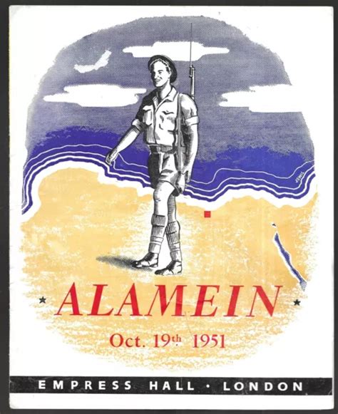 Vintage Alamein Programme Empress Hall London Military Event