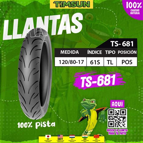 Llanta Para Moto Timsun Ts 681 Direli Motos