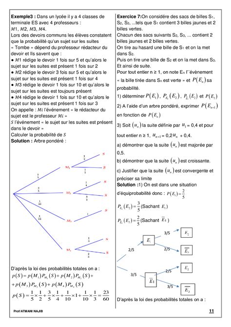 Probabilités Cours et exercices corrigés AlloSchool