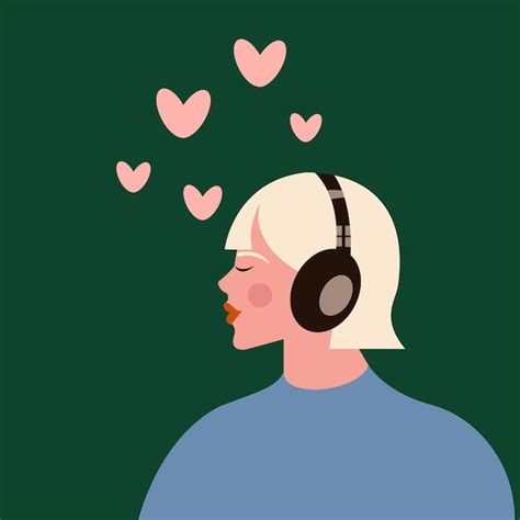 Linda garota em fones de ouvido ouvindo música rádio podcast ou livro