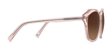 Nancy Sunglasses In Rose Crystal With Brown Gradient Lenses For Women Warby Parker