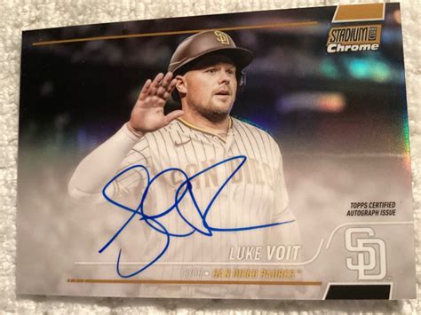 Topps Stadium Club Chrome Auto Gold Refractor Luke Voit Sccua