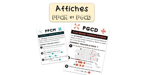 Affiches Ppcm Et Pgcd