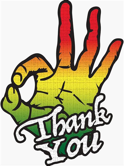 Jamaica Thank You Hand Sign Perfect Sticker By Tarek25 Redbubble