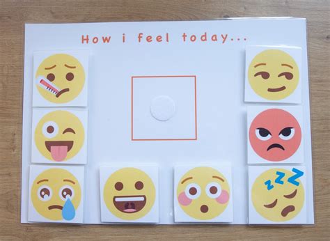 Printable 'emoji' Emotions Chart, Kids, Early Learning, Primary ...