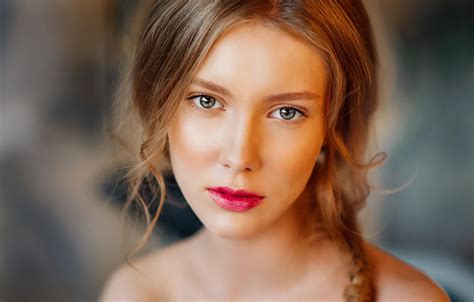 Wallpaper Look Close Up Face Model Portrait Makeup Hairstyle