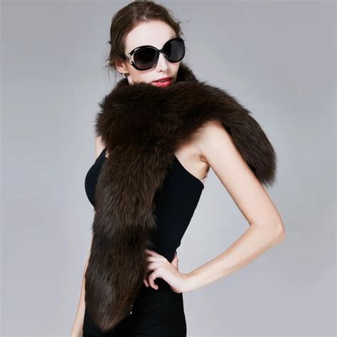 Buy Zirunking Women Winter Fox Fur Scarf Female Thick