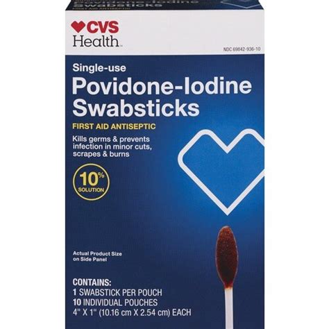 Cvs Health Single Use Povidone Iodine Swabsticks First Aid Antiseptic