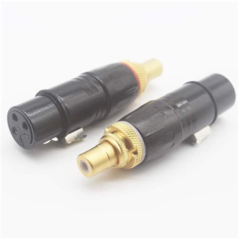 Youkamoo Xlr Female To Rca Female Socket Adapter Gold