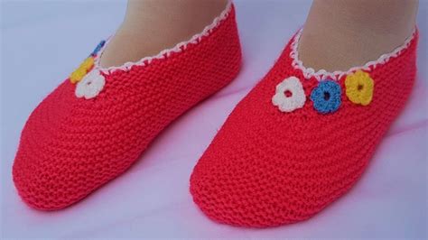 Pantuflas Tejidas Con Dos Agujas Modelo F Cil Handmade Diy Youtube