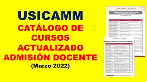 Cat Logo Actualizado Usicamm Cursos Extracurriculares Admisi N Docente