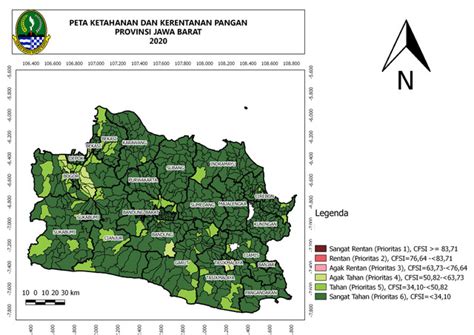 Peta Ketahanan Dan Kerentanan Pangan Provinsi Jawa Barat Fsva