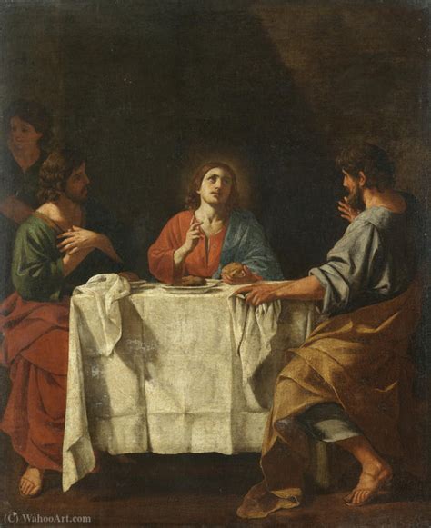 Art Reproductions The Supper At Emmaus By Giacinto Gimignani