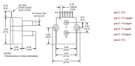 Axcx C Grade Millivolt Output Pressure Sensors All Sensors Mouser