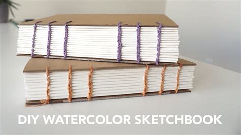 How To Make A Watercolor Sketchbook Coptic Book Binding YouTube