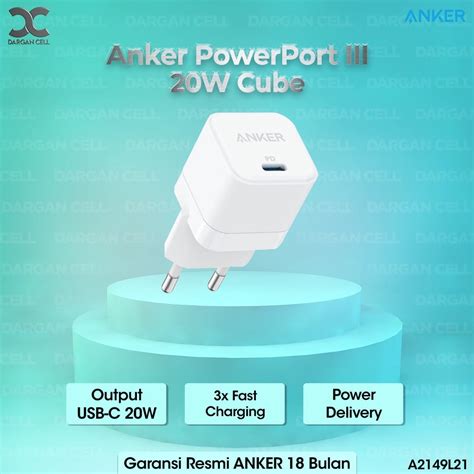 Jual ANKER POWERPORT III 20W CUBE USB C GARANSI RESMI KEPALA CHARGER