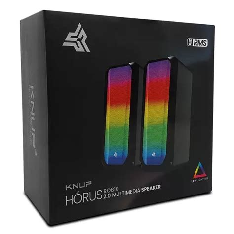 CAIXA DE SOM KNUP HÓRUS GAMER LED RGB 10W RO810