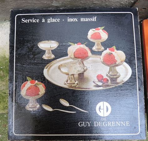 Ancien Service à Glaçe en Inox GUY DEGRENNE Vintage French Finds