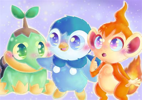 Sinnoh Starters By Linlout23 On Deviantart