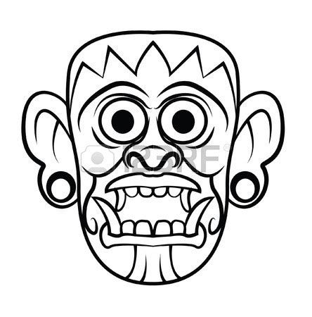 Tiki Head Drawing at GetDrawings | Free download