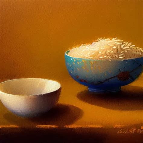 A Bowl Of Rice By Anato Finnstark By Alena Aenami Stable Diffusion