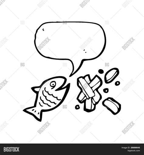 Fish Chips Cartoon Vector & Photo (Free Trial) | Bigstock